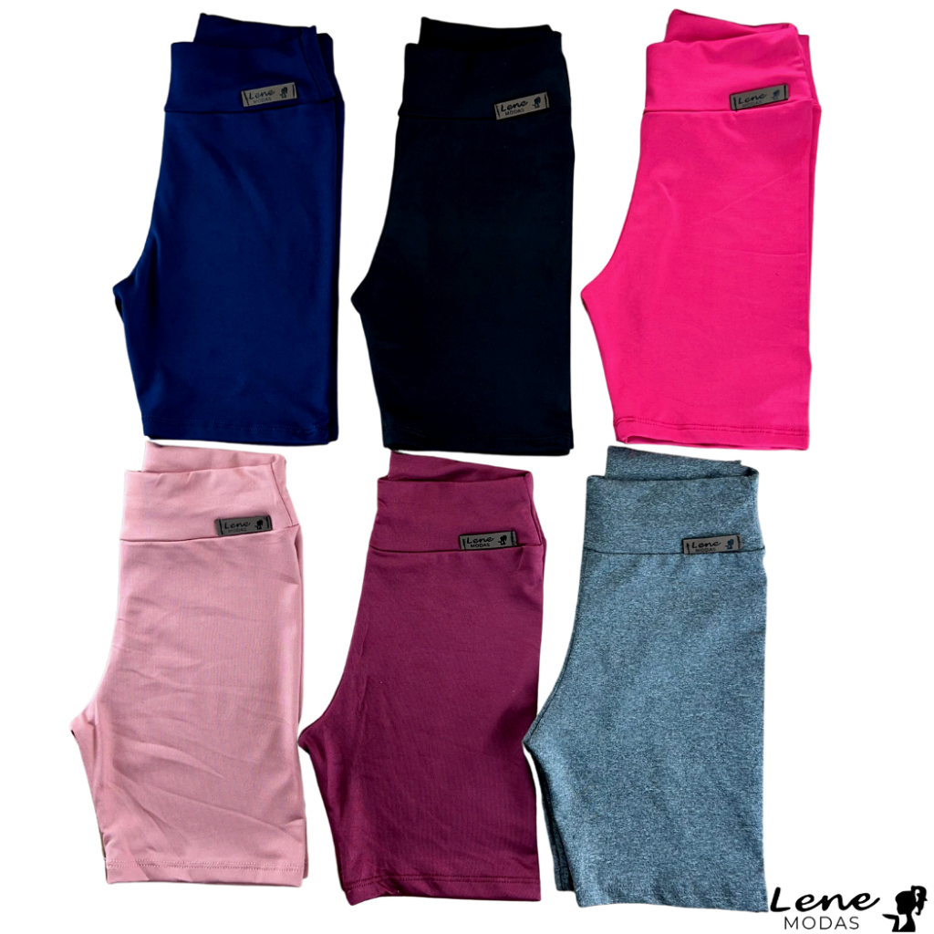 Kit 6 Shorts Bermudas Suplex Uniforme Escolar Infantil Menina Tamanhos 2 ao 16