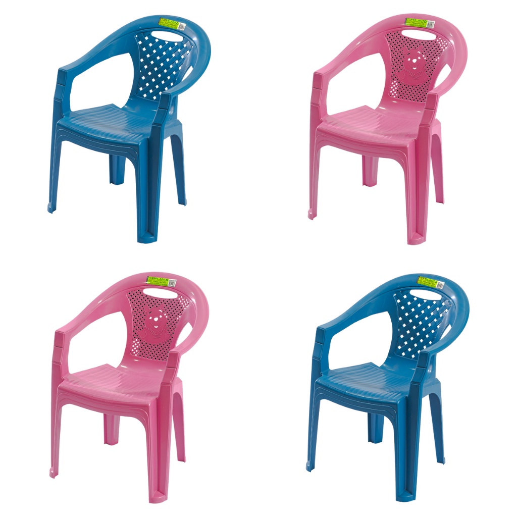 Kit 4 Cadeira Poltrona Infantil Milla Top para Desenhar, Pintar, Estudar. Empilhável, Leve, Ergonômi