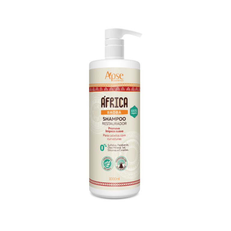 Shampoo Restaurador Baobá África 1000ml + Apse +