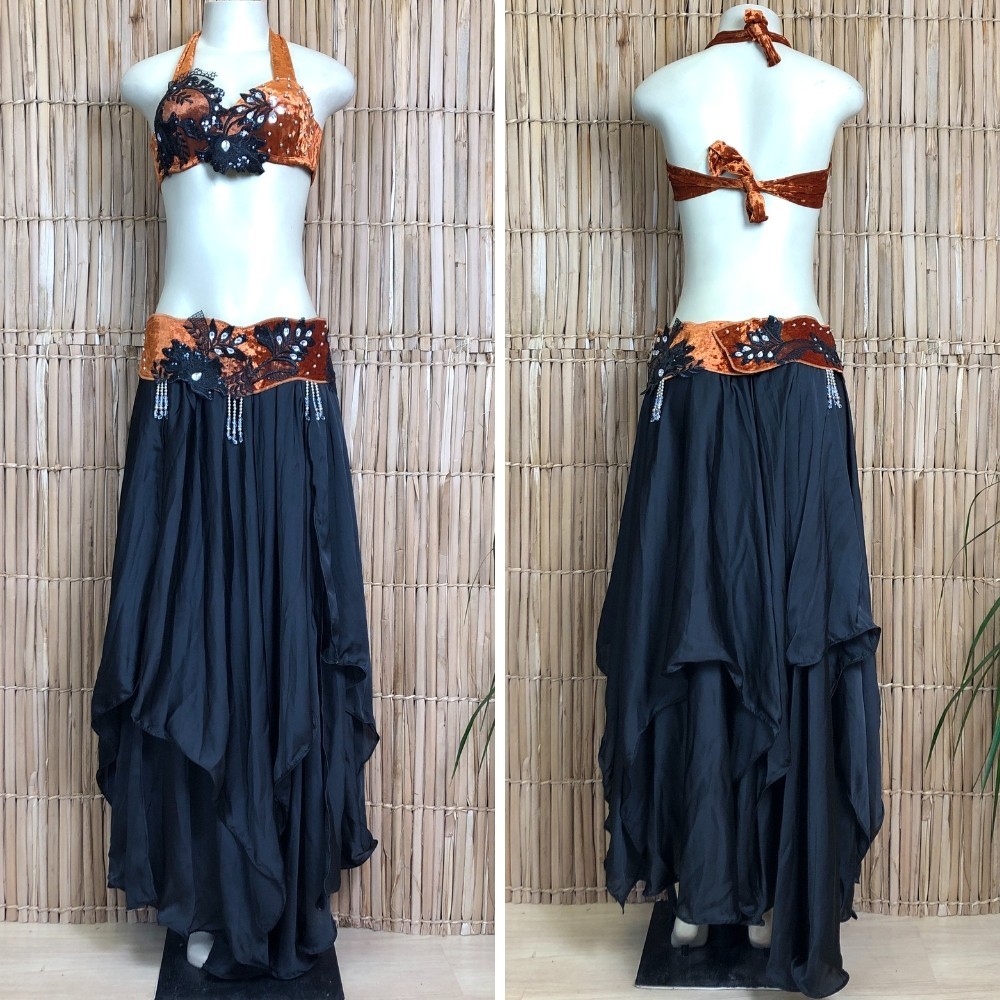 [Liquidação] Dança do Ventre Traje Bordado Completo (M) Pronta Entrega – TPCL-677