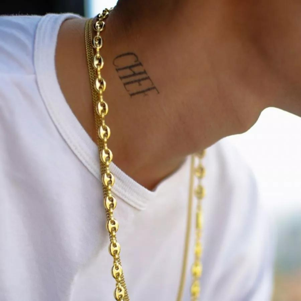 Cordão Grosso Link Masculino 50cm Banhado a Ouro 18k