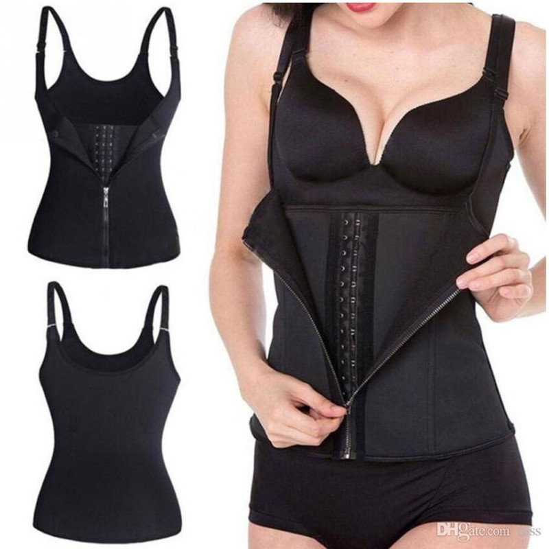 Cinta Modeladora Feminina com Zíper – Cintura Dupla de Compressão Ajustável para Redução Abdominal e