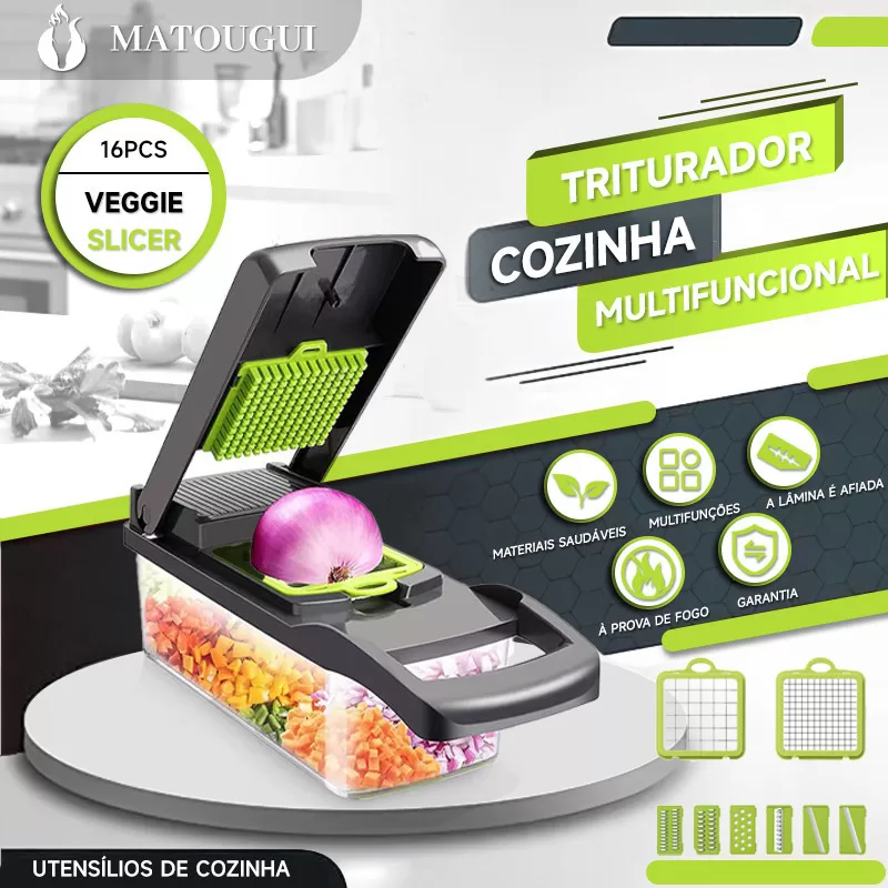 profissional cozinha sliceraço inox16em1fatiador cortador ralador de legumes verduras frutas coisas