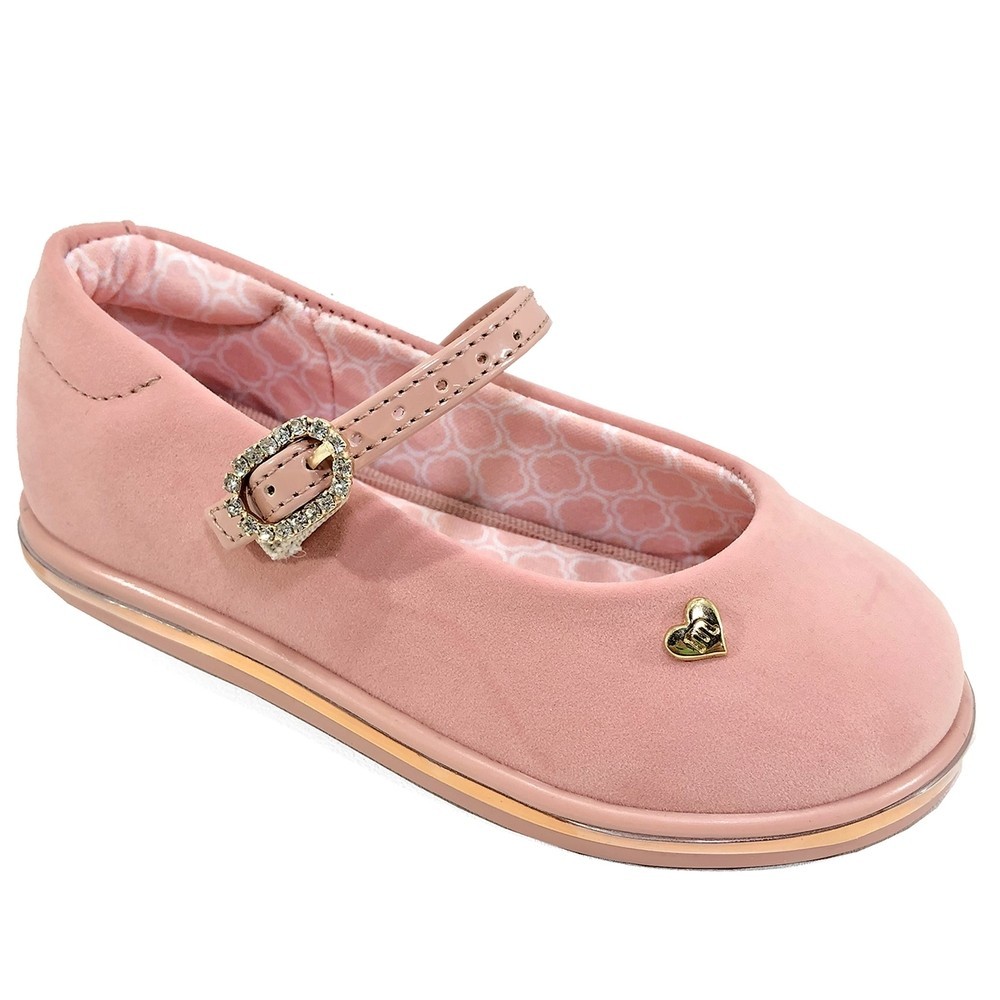 Sapatilha Bebê Molekinha Boneca Coração – Rosa