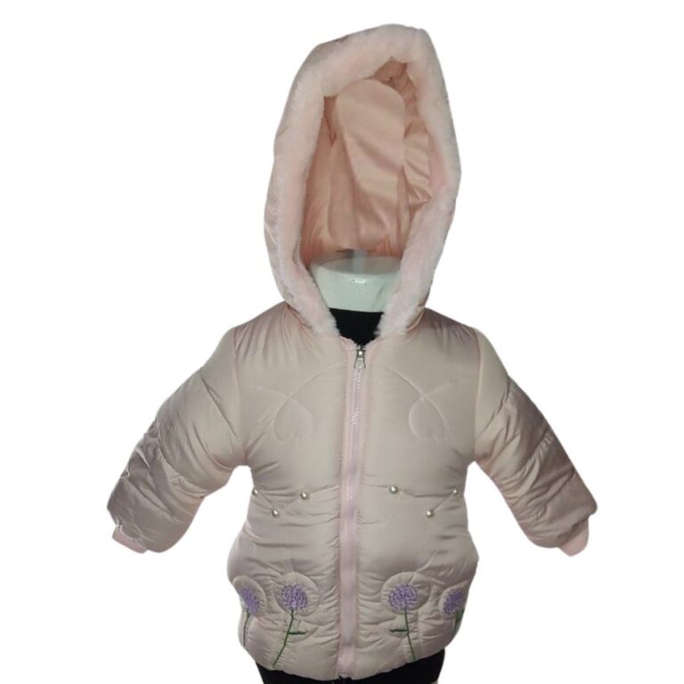 Jaqueta De nylon Infant. Florzinha Cor:Rosa;Tamanh
