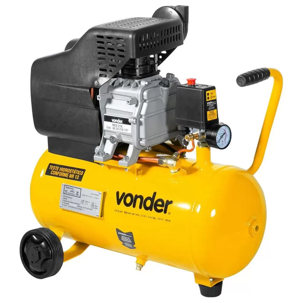 MOTOCOMPRESSOR PORTATIL 8 PES – 21,6L 120LB 2CV – MCV216 110V ###