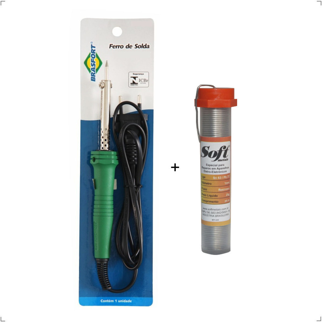 Ferro De Solda 60w 110v Com Estranho 63 x 37 1mm 25g
