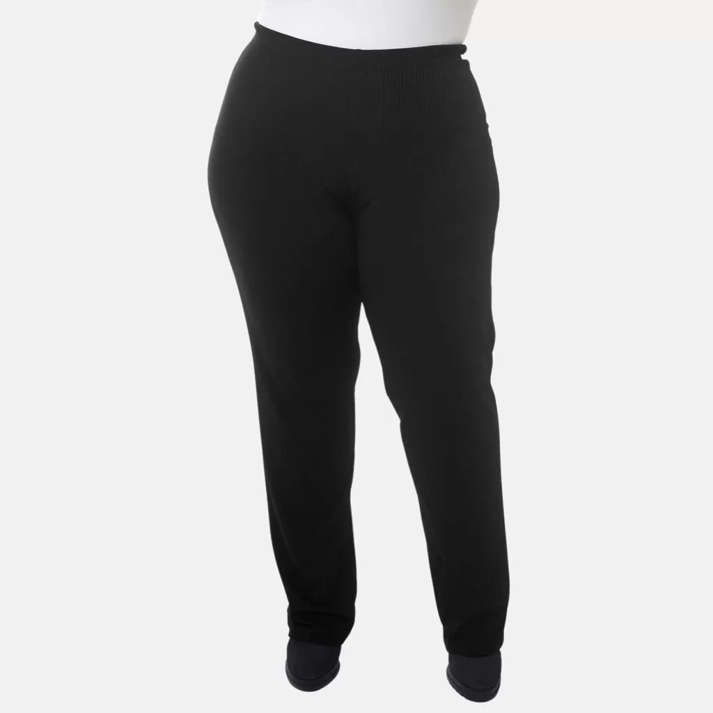 Calça Feminina Plus Size Canelada Confortável 1210-A