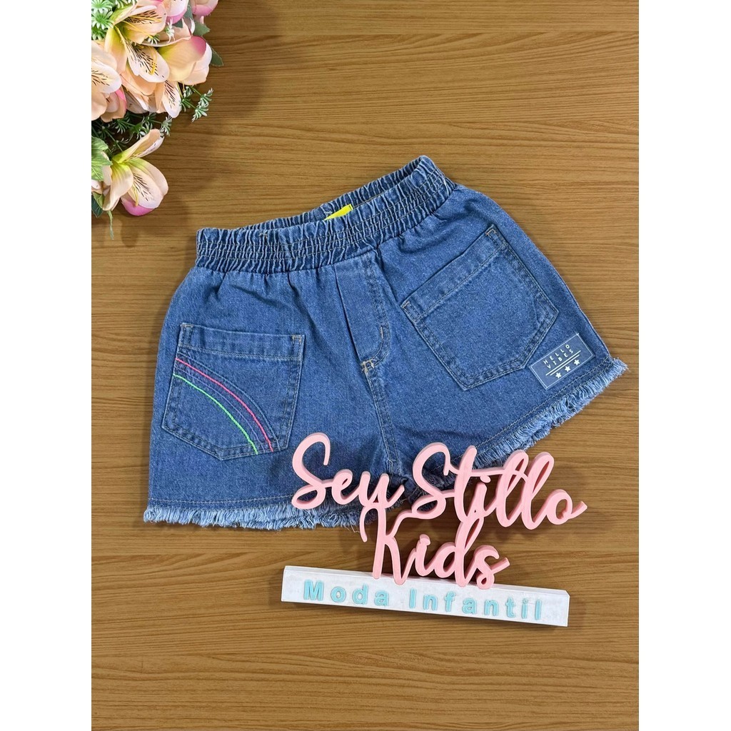 Shorts Infantil Catavento Verão Jeans