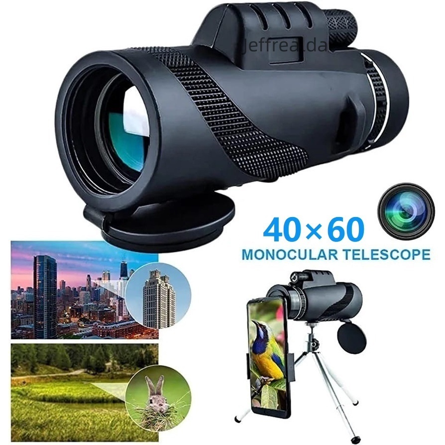 Monoscópio Portátil Monocular Mini Telescópio C/ Tripé e Suporte Para Celular Monocular 40×60