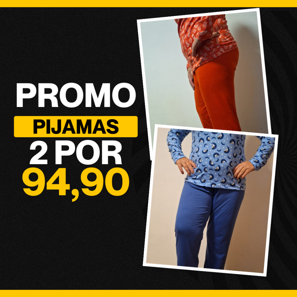 Kit 2 Pijamas Longos Estampados Frio Fechado Feminino Manga Inverno Suede Roupas Femininas