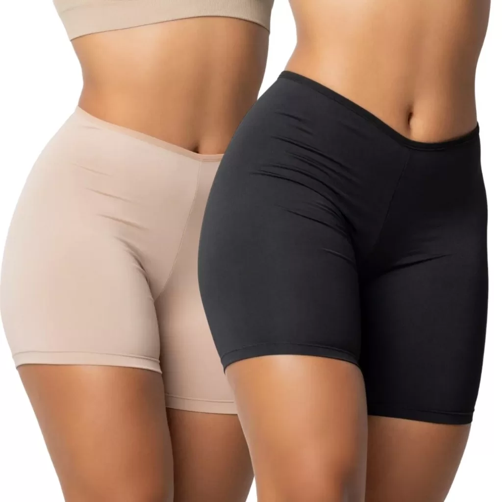Kit 2/1 Short Anágua Liso Feminino Segunda Pele Fitness Vestido Confortável Respirável Barato