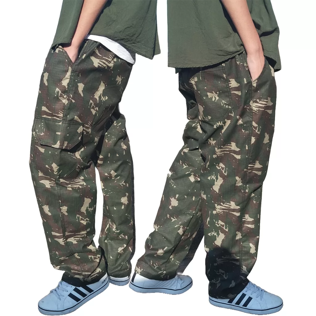 Calça Cargo Camuflada Militar Exercito Skate e Casual PaintBol Trilha tatica