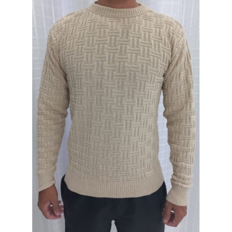 Suéter Blusa Masculina tricot Manga Longa Inverno