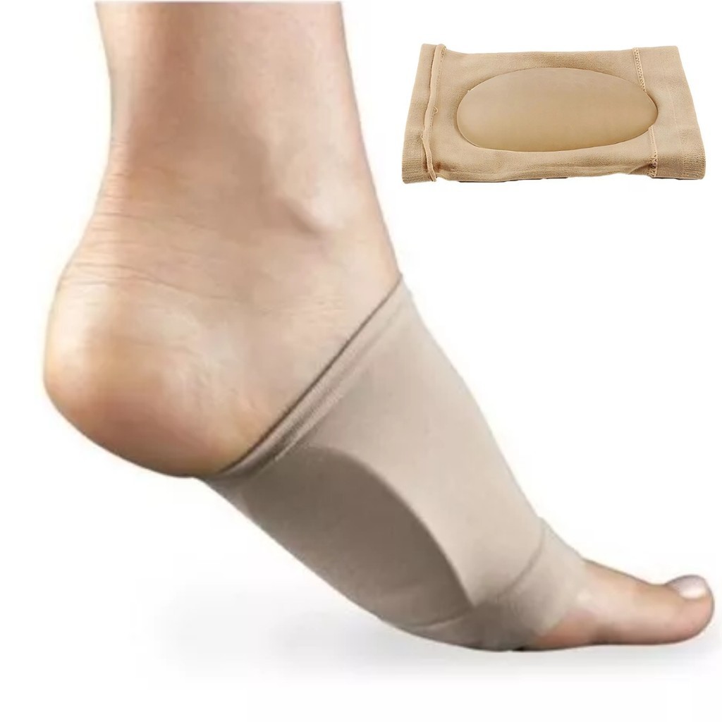 par de Meia gel Palmilha Fascite Plantar Alivia Dores Nos Pes Calcanhar