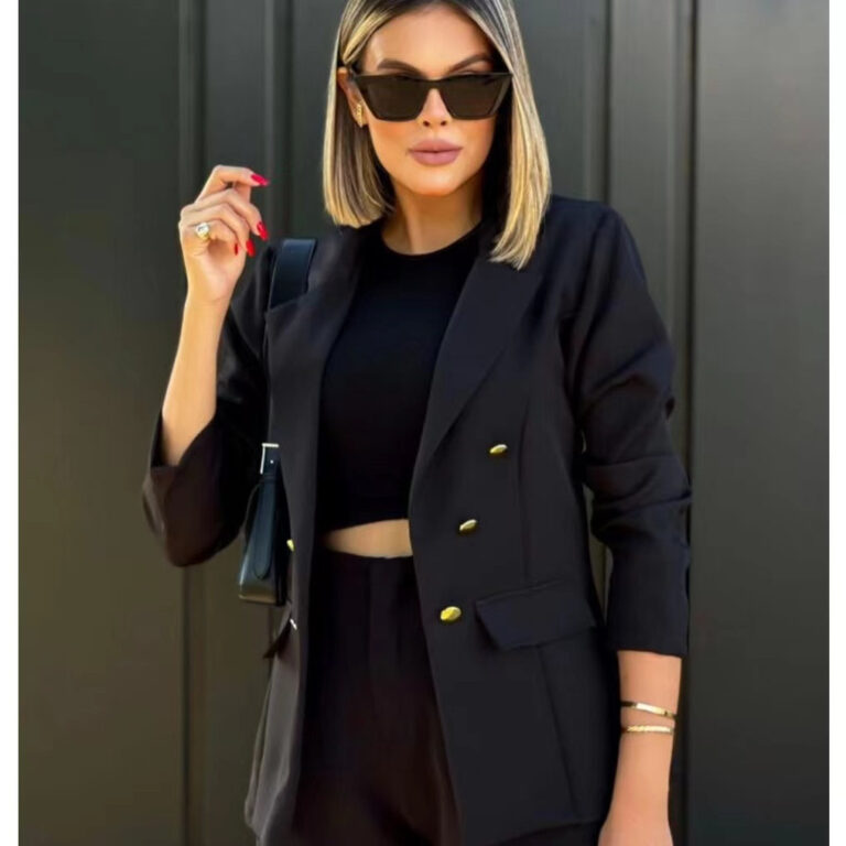 Blazer Feminino Casaquinho Alfaiataria Casaco Soci