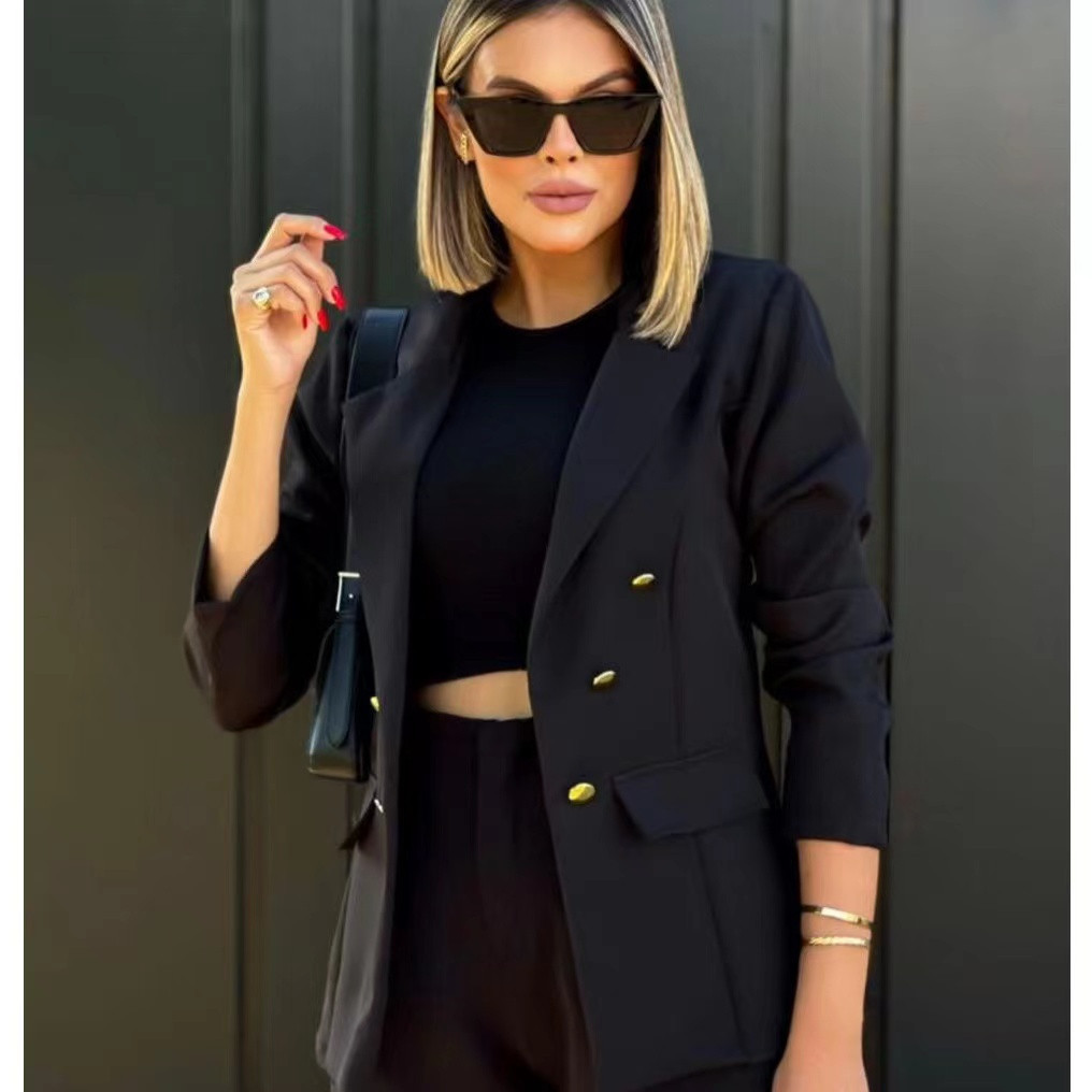 Blazer Feminino Casaquinho Alfaiataria Casaco Social Com Botão Lindo Super Envio #3