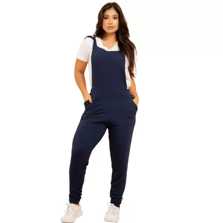 Vistore Jardineira Feminina Gestante Com Alças Re