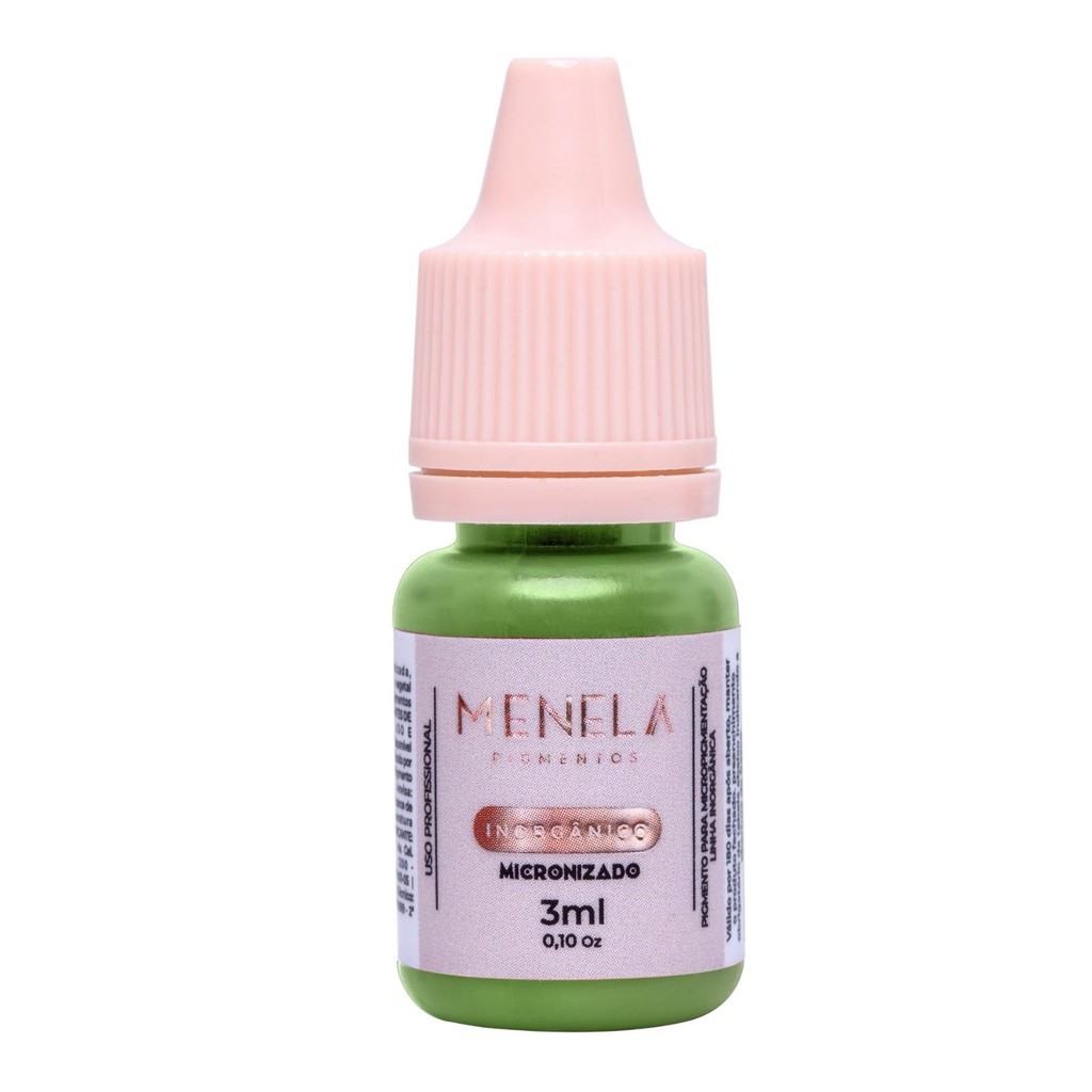 Pigmento Menela Mr. Green (Verde Puro) 3ml – Inorgânico Micropigmentação Sobrancelhas