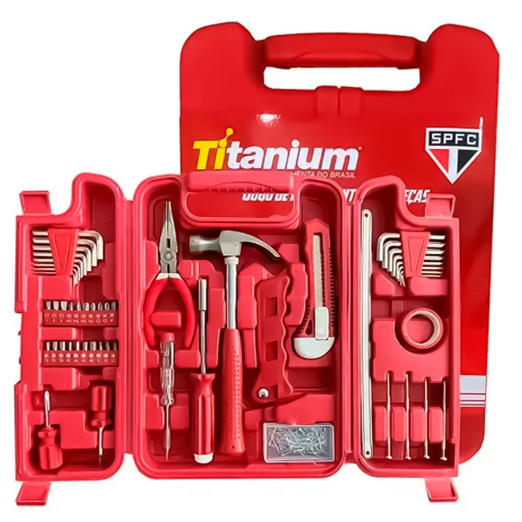 Kit Jogo De Ferramentas 200 Peças Especial São Paulo Time Futebol Torcida Semi Profissional