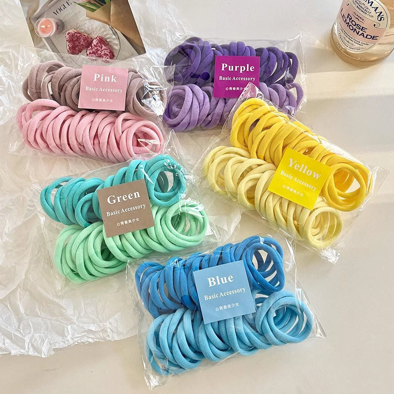 KIT Até 50/100/150/300 Unidades Xuxinhas de Cabelo Sem Costura-Alta Elasticidade e Cores Doces Para