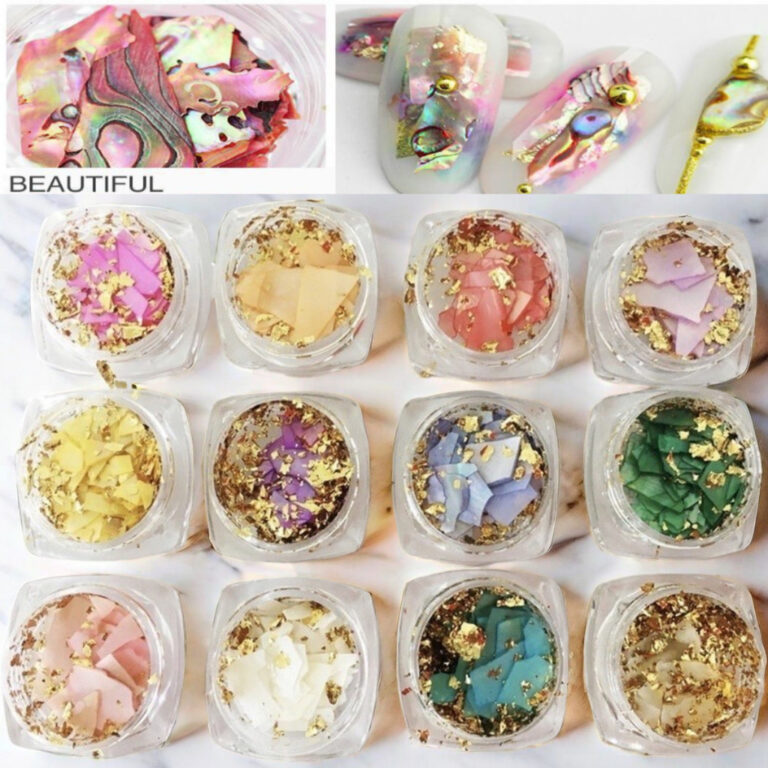 Kit 12 Madre Peróla Com Fio De Ouro Decoração U