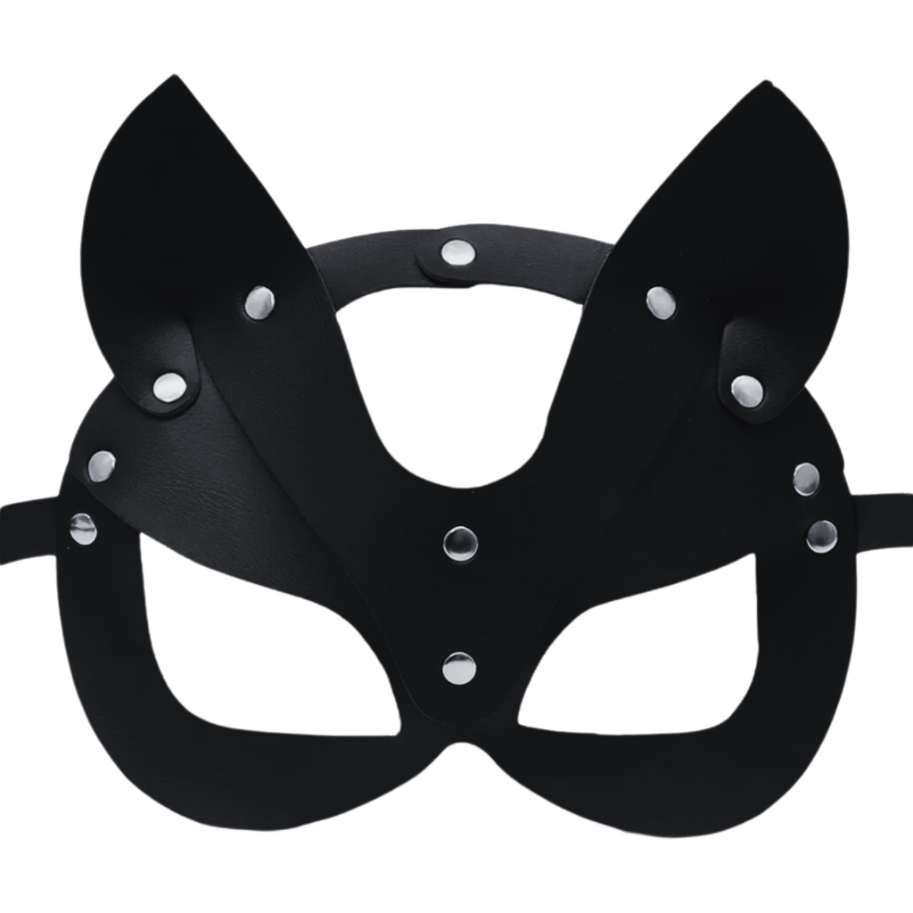 Mascara Couro Festa Fantasia Halloween Mulher Gato