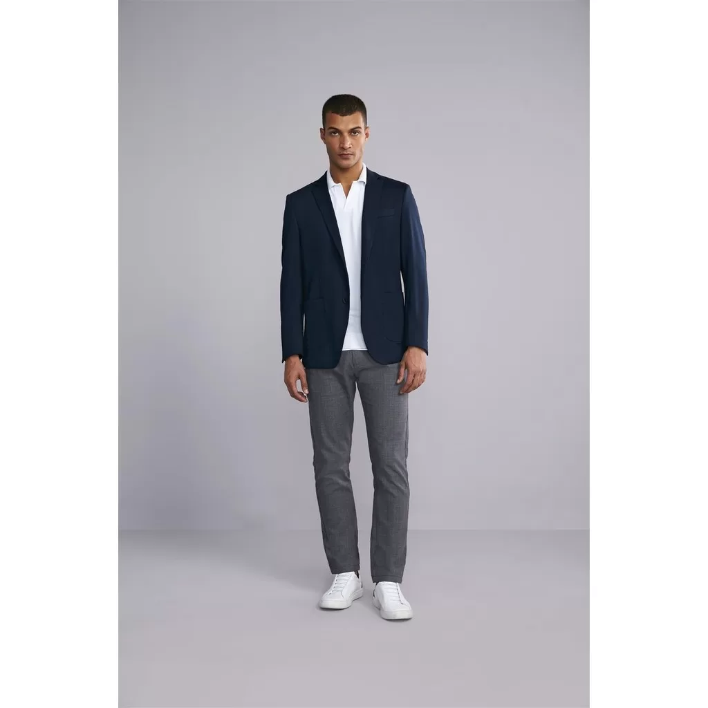 Blazer Alfaiataria Poliviscose Slim Fit – Azul Marinho