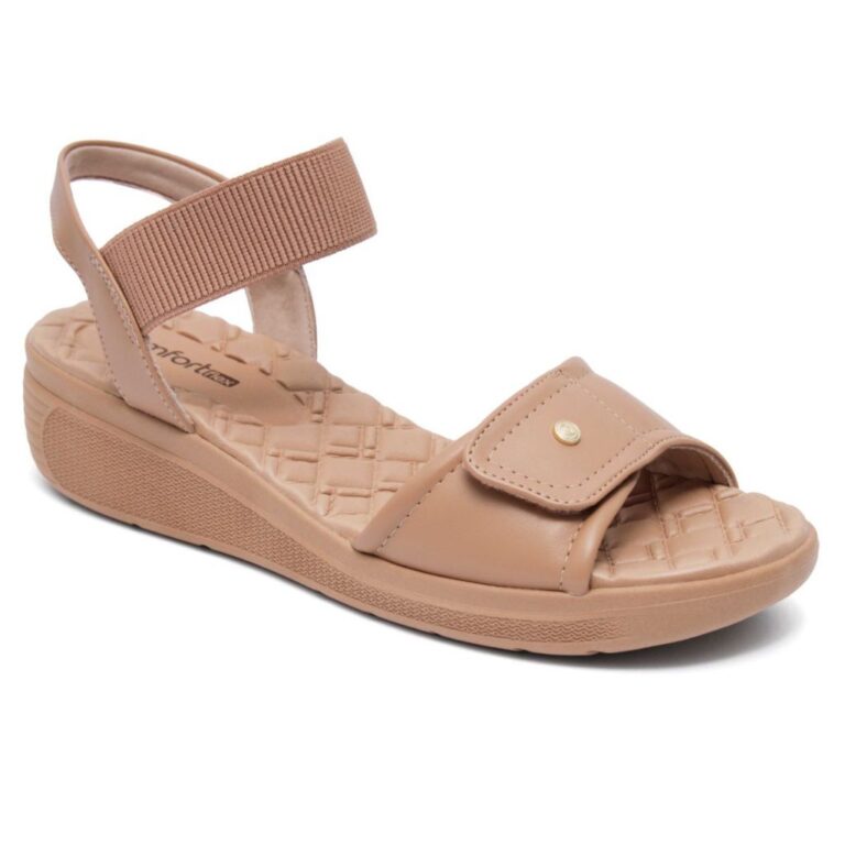 Sandália Comfortflex Anabela Feminina Nude 248640
