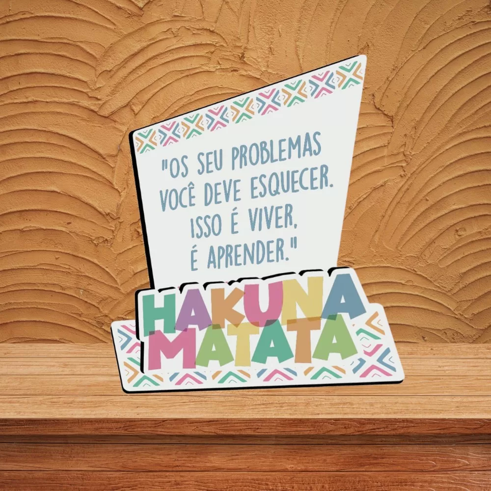 Decoração de mesa – Hakuna Matata – 17x19x7cm
