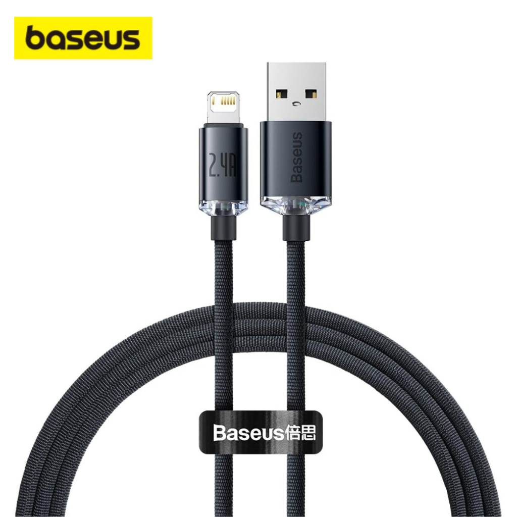 Baseus Cabo Turbo USB Lightning 20W Para Iphone Series Crystal Shine PD 20w 1,2 Metros