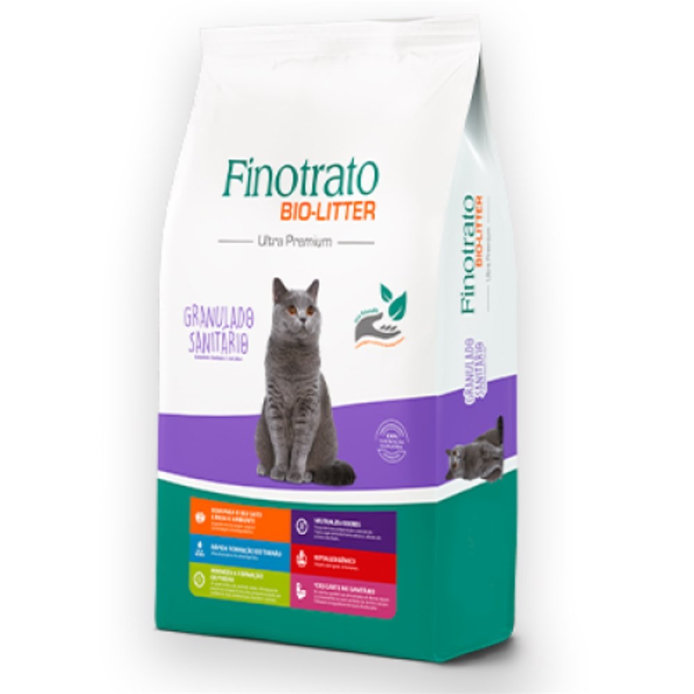 Areia Para Gato Finotrato Granulado Sanitário Bio-Litter 2kg
