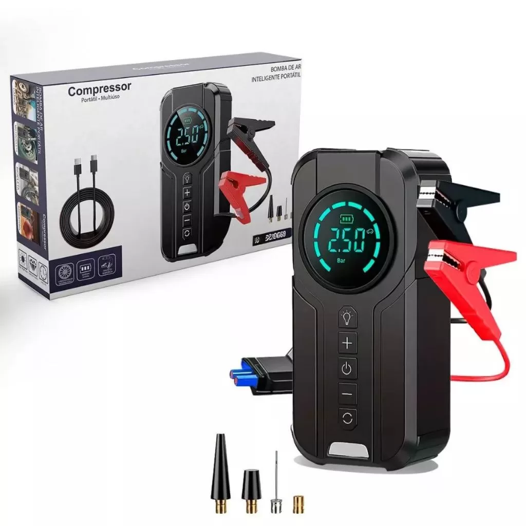 Calibrador Compressor E Bomba De Ar Com Auxiliar De Partida Nomad Bivolt