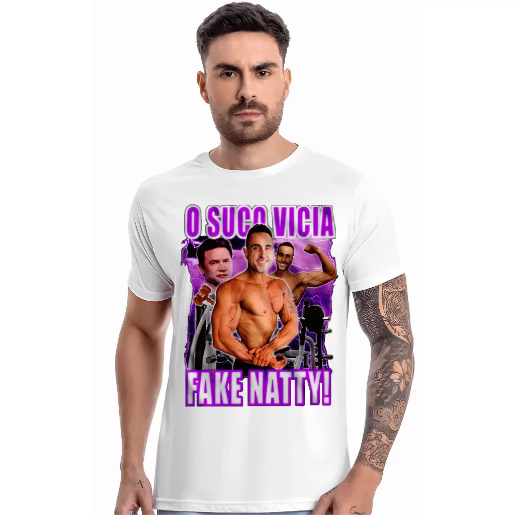 Camiseta Rodrigo Goes – Fake Natty – Meme, Maromba, Divertido