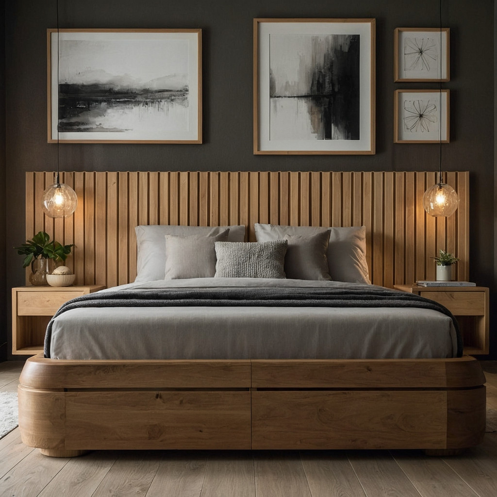 Cabeceira MDF Ripado Cama Box King 45x11cm – 20 Placas