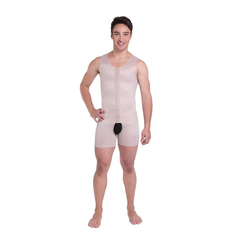 Cinta Modeladora Pós Cirúrgico Masculino Short com Regata