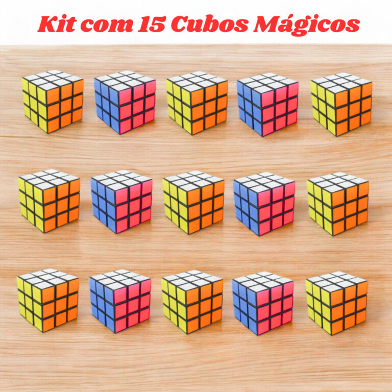 Kit com 15 Cubos Mágicos 3×3 Clássico Ataca