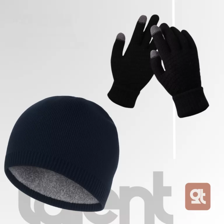 Kit Frio Touca Forrada + Luva Touch Screen