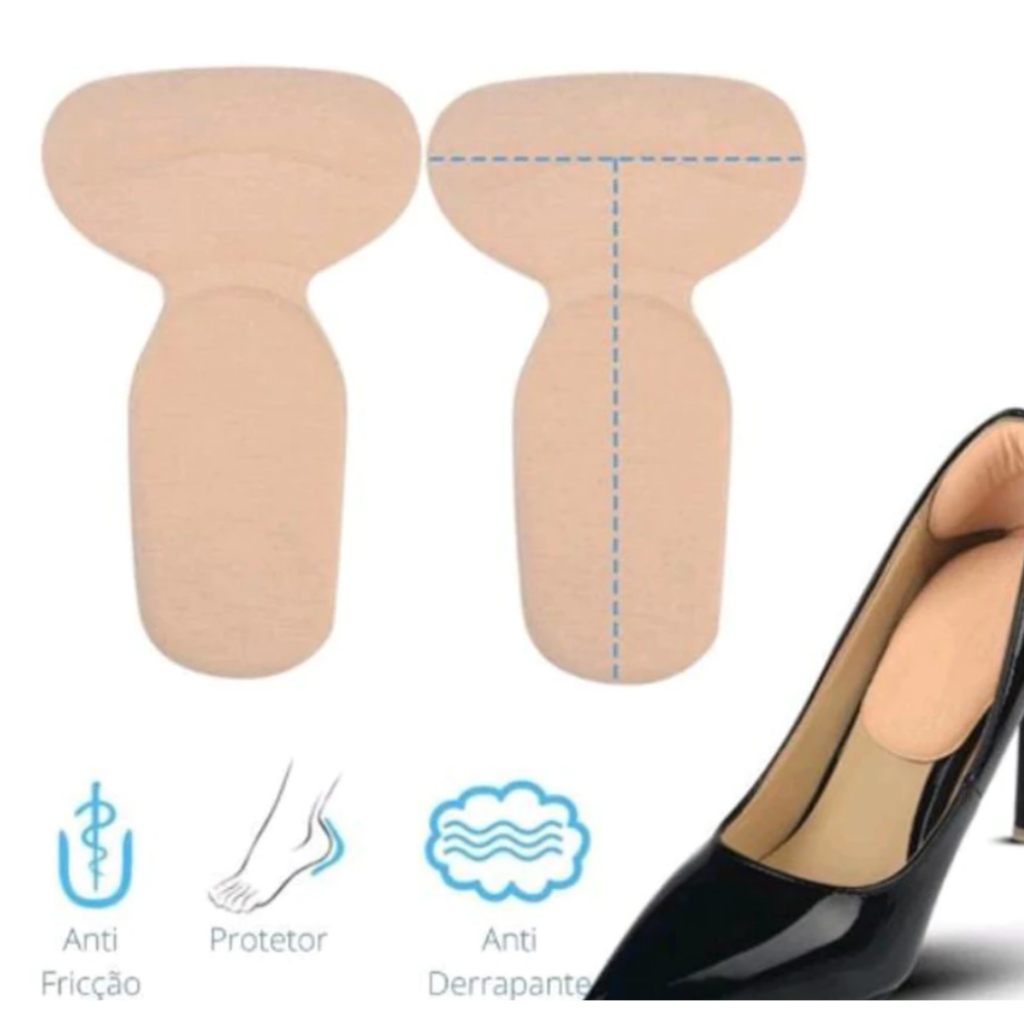 Palmilha Protetora Ortopédica De Espuma Antiderrapante Para Calcanhar Do Pé Com 2 pcs