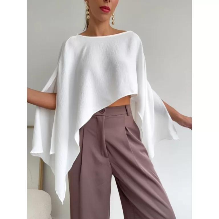 Bata Blusa Boho Capa Multiformas Duna Elegante Chi