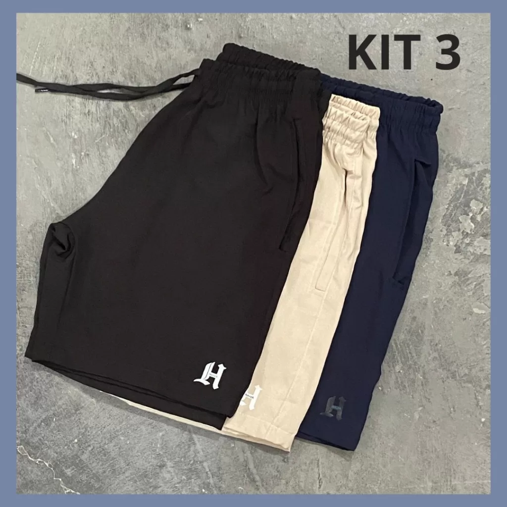 Kit 3 Bermudas Com Elastano  Premium