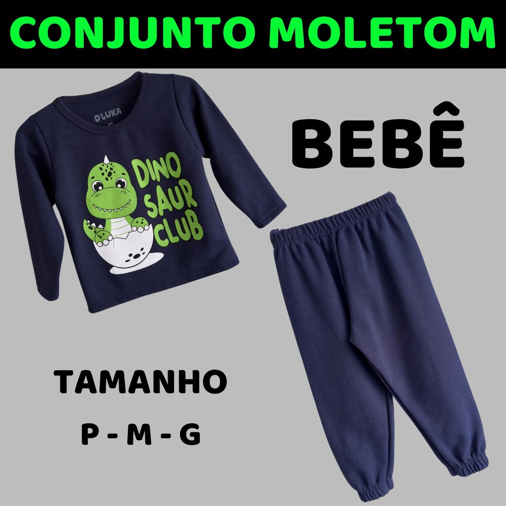 Conjunto Bebê Moletom Peluciado Com Estampa 3001-A