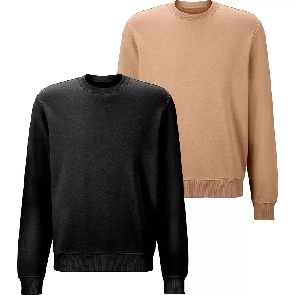 Kit 2 Blusa de Frio Moletom Premium Gola Redonda Careca Lisa Sem Capuz Lançamento Casaco
