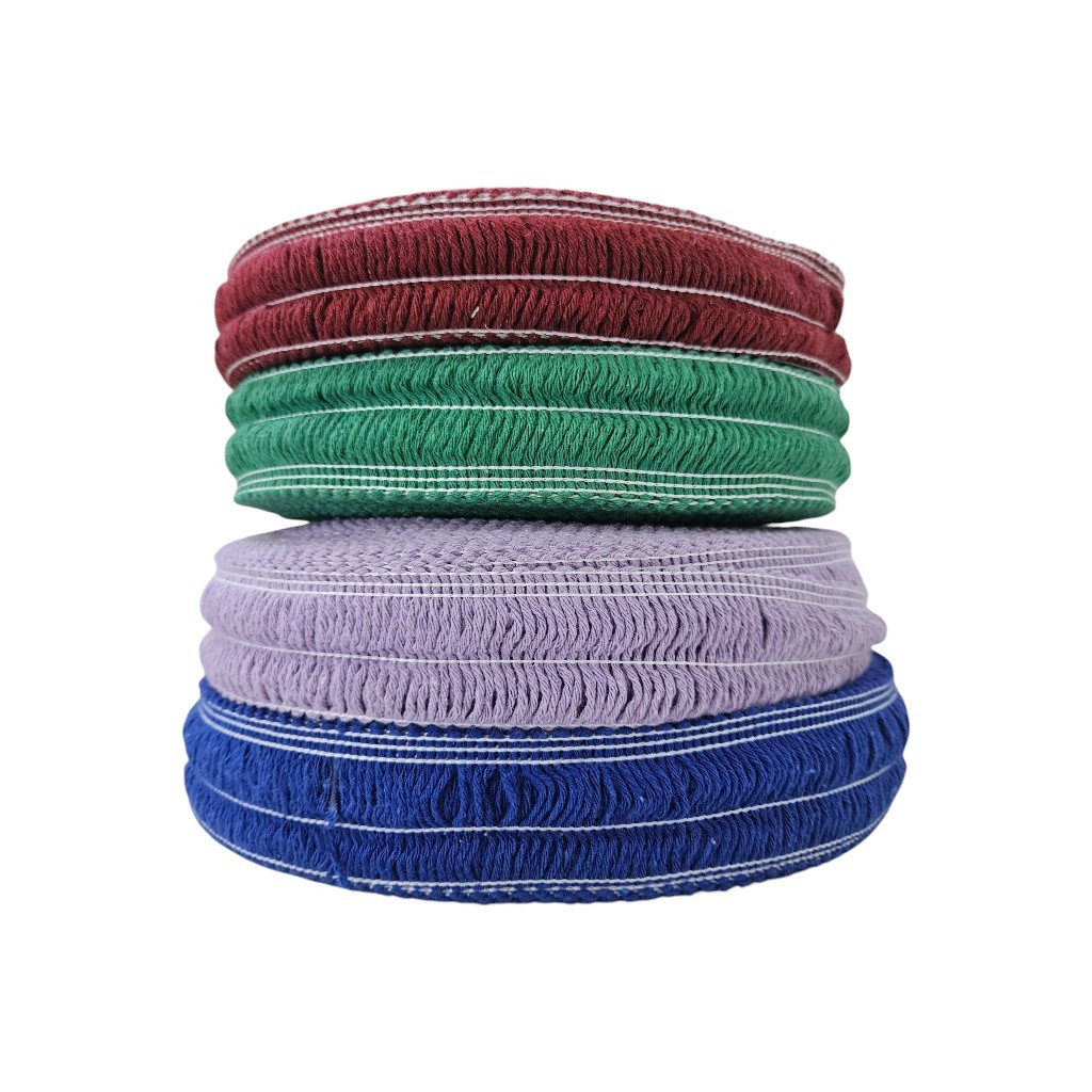 1KG FRANJA DUPLA PARA ACABAMENTO DE TAPETES,CORTINAS, PEÇAS DECORATICAS-100% ALGODÃO