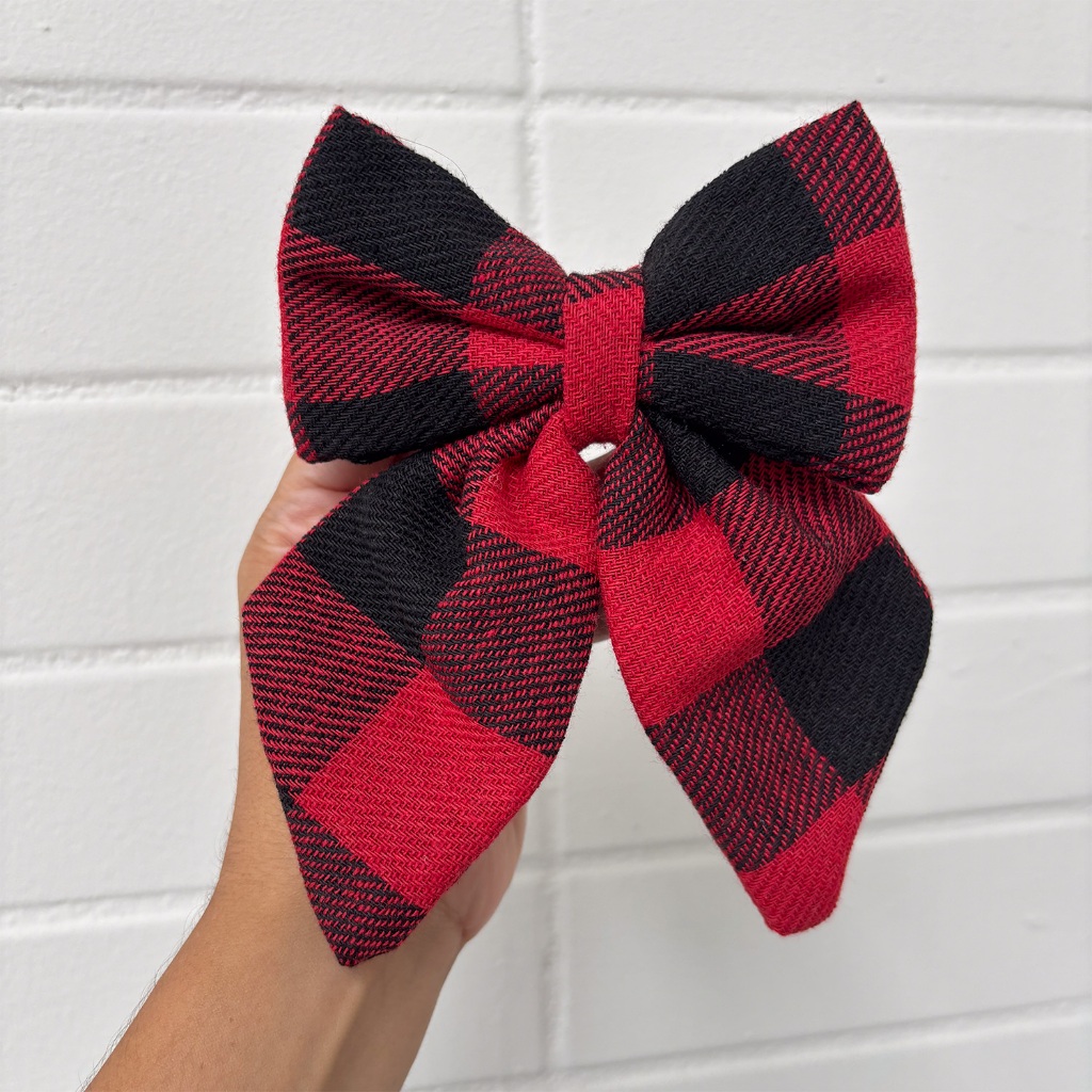 Laço De Cabelo Presilha Adulto Infantil Chique Xadrez Cr10