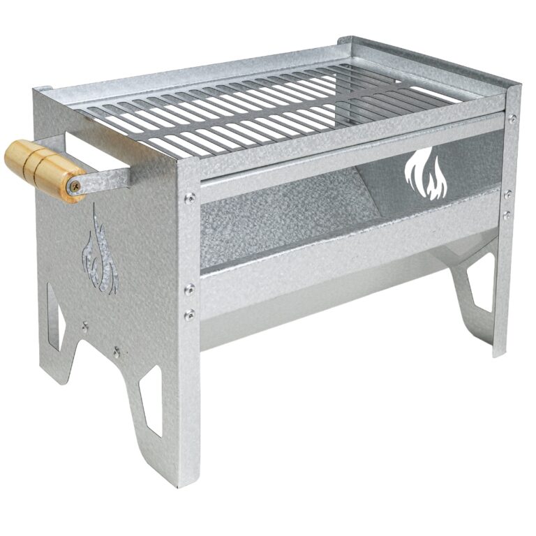 CHURRASQUEIRA GALVANIZADA PEQUENA COM GRELHA COMPA