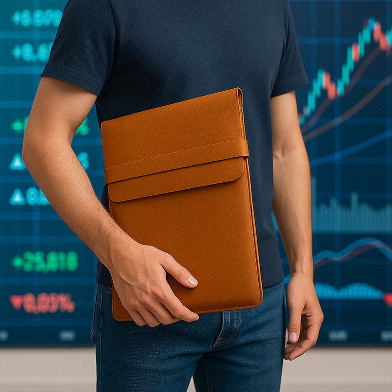 Bolsa 15.6 Para Notebook, Macbook e Desktop Slim Preto Compartimento Premium Confiável