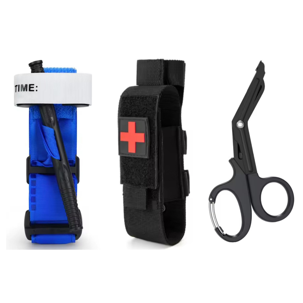 Kit APH Tático Torniquete Treinamento + Porta Torniquete + Tesoura PRIMEIROS SOCORROS APH ANVISA