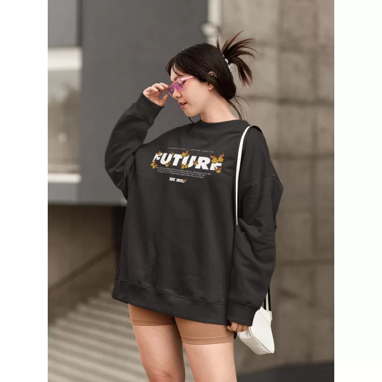 Moletom Blusa de Frio Básico Estiloso Feminino Es