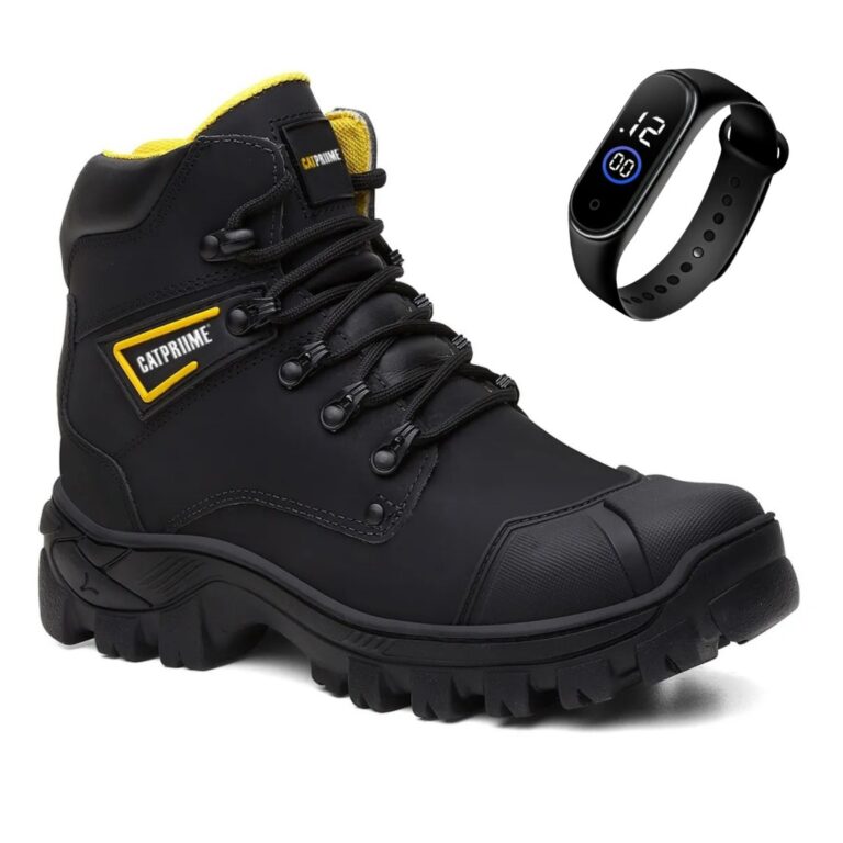 Bota Masculina Conforto e Segurança Couro Nobre C